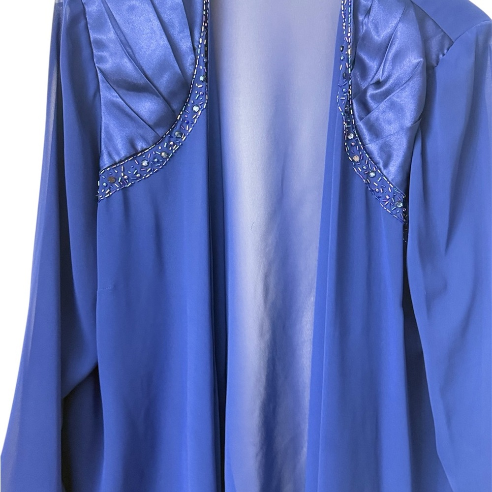 Elegant Blue Beaded Jacket